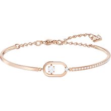 Pulsera North, blanco, baño de oro rosa