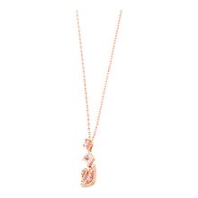 Collar en Y Dazzling Swan, multicolor, baño de oro rosa