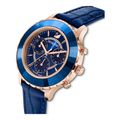Reloj-Octea-Lux-Chrono-correa-de-piel-azul-PVD-tono-oro-rosa