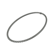 Collar Millenia, Cristales de talla cuadrado, Gris, Baño de rodio
