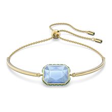 Pulsera Orbita, Cristal de talla octogonal, Multicolor, Baño tono oro