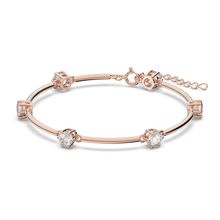 Brazalete Constella, Blanco, Baño tono oro rosa