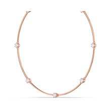 Collar Constella, Blanco, Baño tono oro rosa