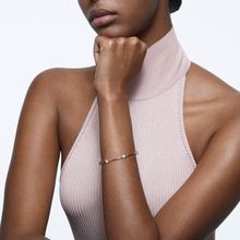 Brazalete Constella, Blanco, Baño tono oro rosa