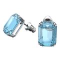 Pendientes-stud-Millenia-Cristales-talla-octagonal-Azul-Baño-de-rodio
