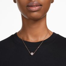 Colgante Una Angelic, Talla redonda, Pavé, Blanco, Recubrimiento tono oro rosa