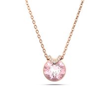 Colgante Bella V, Talla redonda, Rosa, Baño tono oro rosa