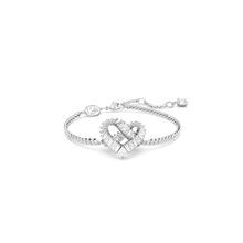 Pulsera Matrix, Corazón, Blanca, Baño de rodio