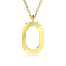 Colgante Dextera, Forma octagonal, Blanco, Baño tono oro