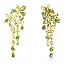 Pendientes Gema, Tallas mixtas, Verdes, Baño tono oro