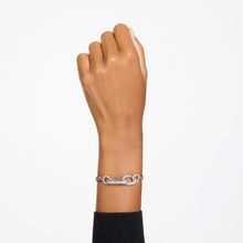 Pulsera Dextera, Pavé, Mezcla de eslabones, Blanca, Baño de rodio