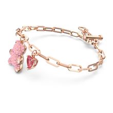 Pulsera Teddy, Oso, Rosa, Baño tono oro rosa