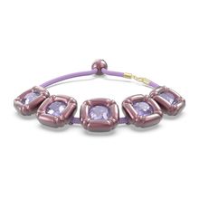 Pulsera Dulcis, Cristales de talla cushion, Morado