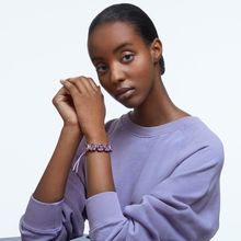 Pulsera Dulcis, Cristales de talla cushion, Morado
