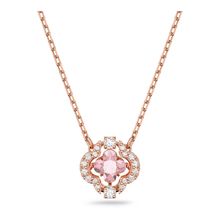 Collar Swarovski Sparkling Dance, rosa, baño tono oro rosa