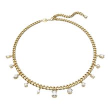 Collar Dextera, Tallas mixtas, Blanco, Baño tono oro