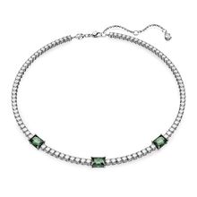 Collar Matrix Tennis, Tallas mixtas, Verde, Baño de rodio