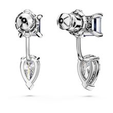 Pendientes ear jacket Mesmera, Tallas mixtas, Desmontable, Azules, Baño de rodio