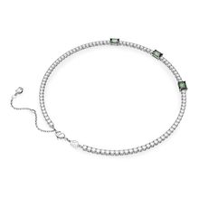 Collar Matrix Tennis, Tallas mixtas, Verde, Baño de rodio
