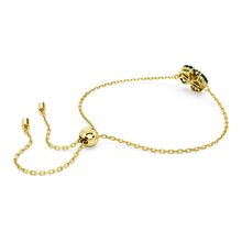 Pulsera Idyllia, Tallas mixtas, Trébol, Verde, Baño tono oro
