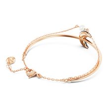 Brazalete Luna, Luna, Multicolor, Baño tono oro rosa