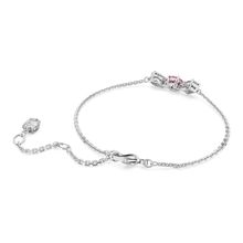 Pulsera Mesmera, Tallas mixtas, Rosa, Baño de rodio
