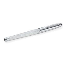 Bolígrafo Rollerball Crystalline Nova, blanco, cromado