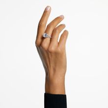 Anillo de cóctel Constella, Talla cuadrada, Blanco, Baño de rodio