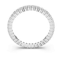 Anillo Vittore, Talla redonda, Blanco, Baño de rodio