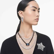 Aros de aro Ortyx, Talla triangular, Blancos, Baño de rodio