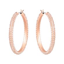 Aros de aro Stone, rosa, baño de oro rosa