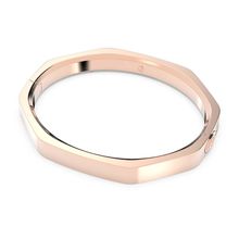 Brazalete Dextera, Forma octagonal, Blanco, Baño tono oro rosa