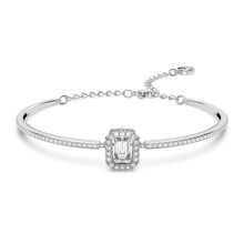 Brazalete Millenia, Talla octogonal, Blanco, Baño de rodio