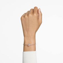 Brazalete Sparkling Dance, blanco, Baño en tono oro rosa