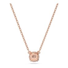Colgante Constella, Talla redonda, Blanco, Baño tono oro rosa