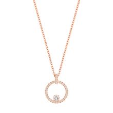 Colgante Creativity Circle, blanco, baño de oro rosa