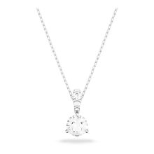 Colgante Solitaire, blanco, Baño de Rodio