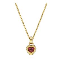 Colgante Stilla, Corazón, Rojo, Baño tono oro