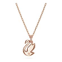 Colgante Swarovski Iconic Swan, Cisne, Pequeño, Blanco, Baño tono oro rosa