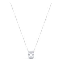 Collar Millenia, Circonita Swarovski cuadrada, Blanco, Baño de rodio