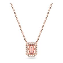 Collar Millenia, Zirconia Swarovski de talla octogonal, Rosa