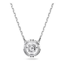 Collar Sparkling Dance Round, blanco, baño de rodio