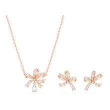 Conjunto Volta, Lazo, Blanco, Baño tono oro rosa
