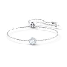 Pulsera Angelic Round, blanco, baño de rodio
