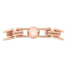 Pulsera Tennis Una Angelic, Talla redonda, Pavé, Mediana, Blanca, Recubrimiento tono oro rosa