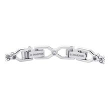 Pulsera Emily, blanco, baño de rodio