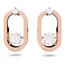 Aros North, blanco, baño de oro rosa
