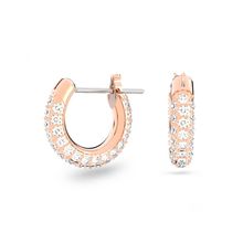 Aros Stone, pequeños, rosa, baño de oro rosa