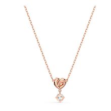 Colgante Lifelong Heart, blanco, baño tono oro rosa