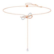 Collar en Y Lifelong Bow, blanco, mezcla de baños